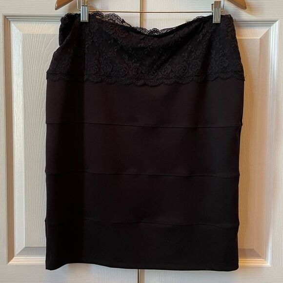 BLACK PENCIL SKIRT BY SLIMFABULOUS BY ATTENTION FULLY LINED PLUS SIZE XL - Picture 4 of 4